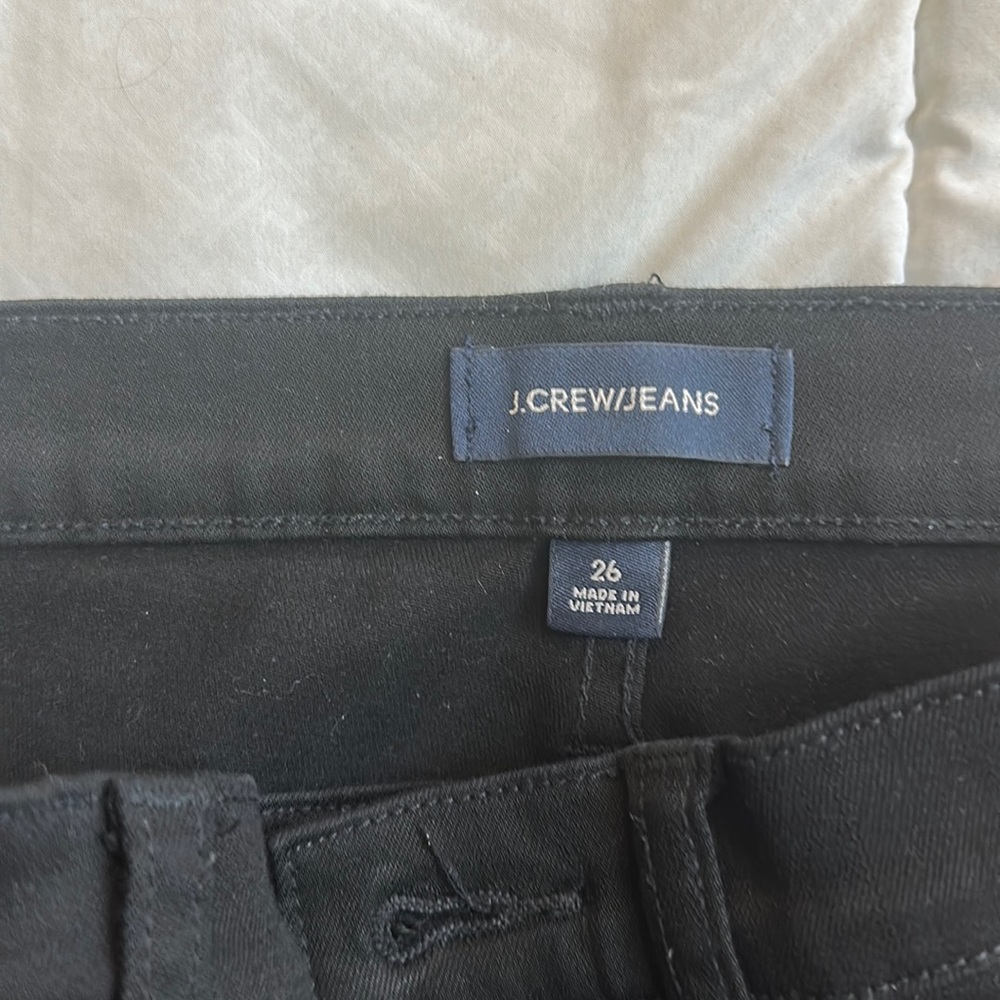 J crew jeans 26 black almost new